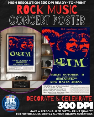 Cream 2 Music Rock Concert Poster Wall Art