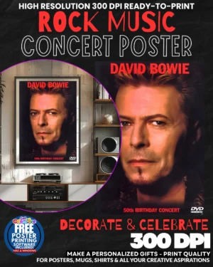 David Bowie 15 Music Rock Concert Poster Wall Art