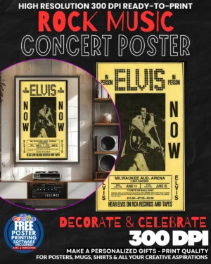 Elvis 1 Music Rock Concert Poster Wall Art