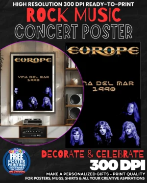 Europe 1 Music Rock Concert Poster Wall Art