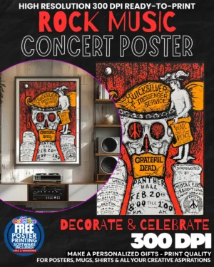 Grateful Dead 10 Music Rock Concert Poster Wall Art