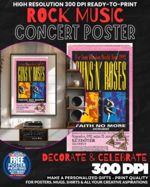 Guns N Roses 7 Music Rock Concert Poster Wall Art