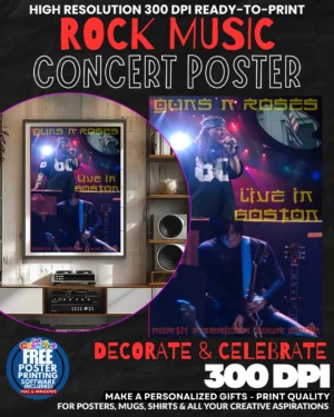 Guns N Roses 12 Music Rock Concert Poster Wall Art