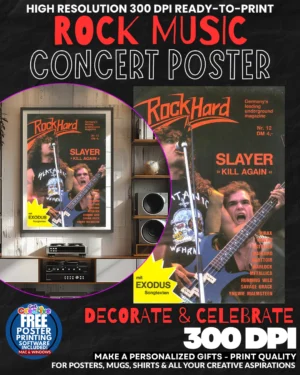 Slayer 4 Music Rock Concert Poster Wall Art