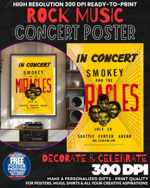 Smokey And The Miracles 1 Music Rock Concert Poster Wall Art