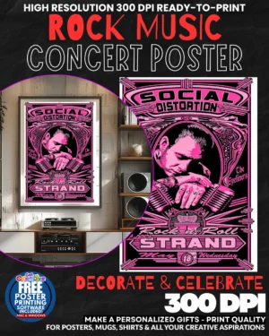 Social Distortion 1 Music Rock Concert Poster Wall Art
