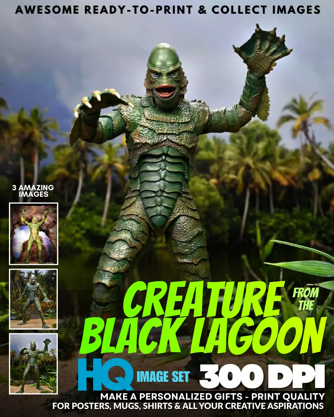 Creature From The Black Lagoon - HD Pinups & Wall Art Image Set